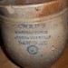 croliusfront A stoneware crock, marked with a stamp by Clarkson Crolius. It likely was produced some time between 1790 and 1810.